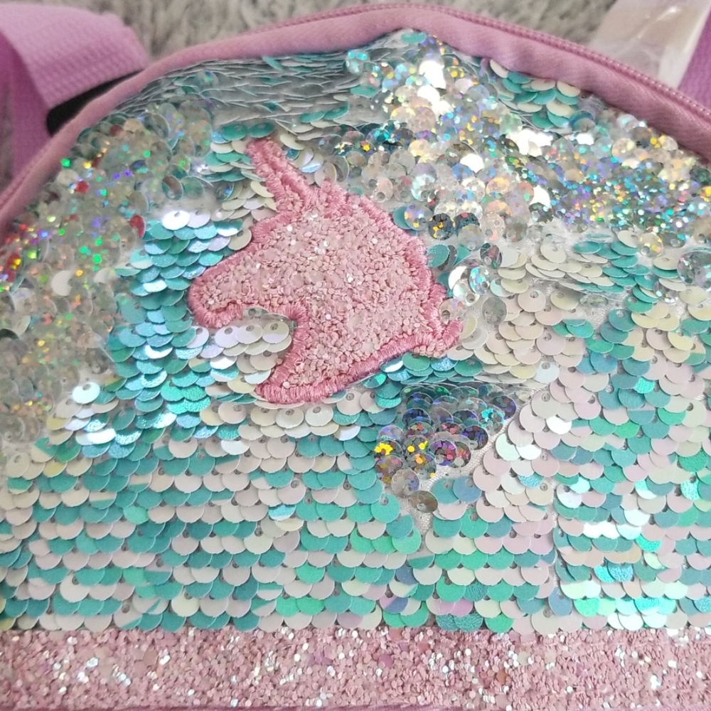 Small Unicorn sequin backpack (Taking Offers) - Picture 2 of 4